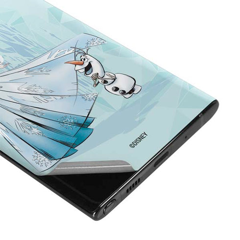 Disney Frozen Elsa and Olaf Art Galaxy Note 10 Skin
